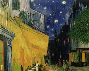 Taras kawiarni, Place du Forum, Arles, 1888, detal z 192281